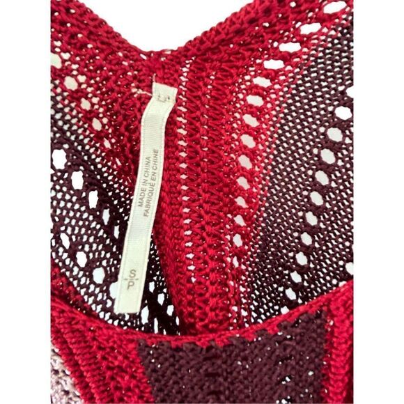 Free People Katies Crochet Sleeveless Mini Dress Women’s Red & Orange Size Small - Picture 8 of 8